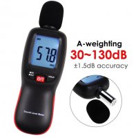 Уред за измерване нивото на звука 30 ~ 130dBA, шумомер, децибелометър , снимка 6 - Други инструменти - 27948790