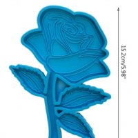 Грамадна бодлива роза с контур  силиконов молд форма декор украса фондан шоколад гипс торта смола, снимка 2 - Форми - 32611981