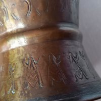Медна ваза ръчна изработка, снимка 6 - Антикварни и старинни предмети - 37693992