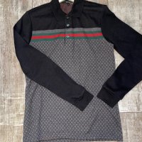 Нова 10%? оригинална маркова мъжка блуза Gucci Гучи класик 100 % памук памучна , снимка 1 - Блузи - 43400471