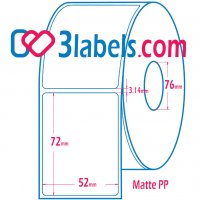 3labels гланцови бели етикети от PP (полипропилен) супер премиум за инкджет (inkjet) печат 52х72 мм, снимка 2 - Консумативи за принтери - 39755344