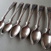 Сребърни сребро лъжички лъжици Тугра ръчно гравирани, снимка 6 - Антикварни и старинни предмети - 28292704