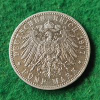 5 марки Отто Бавария сребро , снимка 3 - Нумизматика и бонистика - 44900761
