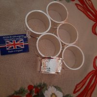 Queen Anne,England ,посребрени пръстени за салфетки., снимка 2 - Прибори за хранене, готвене и сервиране - 34881514