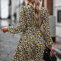 Дамска мини рокля с V деколте и дълги ръкави, 3цвята - 023, снимка 15 - Рокли - 39660493