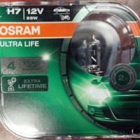 Крушка H7 OSRAM ULTRA LIFE - комплект 2 бр., снимка 1 - Части - 39095556