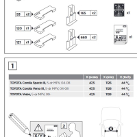 комплект Thule kit 1353 за рейлинг багажник греди за Toyota Verso и Corolla , снимка 4 - Аксесоари и консумативи - 44900951