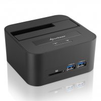 Докинг Станция за Харддиск 2,5", 3.5" Sata + CardReader USB3.0 SHARKOON QuickPort XT HC Pro SH0043, снимка 2 - Външни хард дискове - 20698160