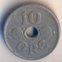 Дания 10 йоре 1929 година, снимка 2 - Нумизматика и бонистика - 38085094