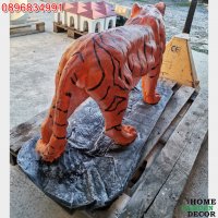 Бетонна статуя на тигър в реален размер, снимка 11 - Градински мебели, декорация  - 39085408