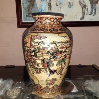 Сатцума Satsuma стара голяма ваза порцелан маркировка, снимка 1 - Антикварни и старинни предмети - 43170850