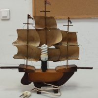 Дървено корабче-лампа -1, снимка 4 - Антикварни и старинни предмети - 32834238