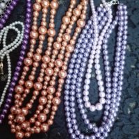 Лот  винтидж перлени гердани, снимка 2 - Антикварни и старинни предмети - 36610428