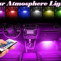 Интериорно LED RGB осветление за автомобил с дистанционно Car Atmosphere Light, снимка 2 - Аксесоари и консумативи - 33274322
