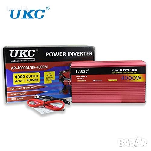 !Нови UKC 4000W 12V или 24V -220V, Висококачeствен мощен инвертор за автомобил или камион., снимка 1