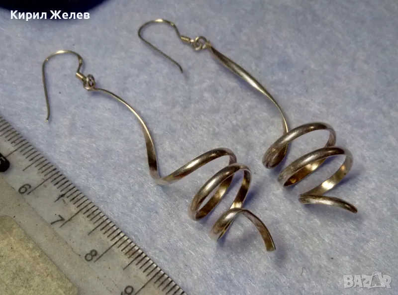 АРТИСТИЧЕН СТИЛЕН МОДЕЛ ФЕЕРИЧНИ СРЕБЪРНИ ОБЕЦИ СРЕБРО 925 РЪЧНА ФИНА ИЗРАБОТКА 30548, снимка 1