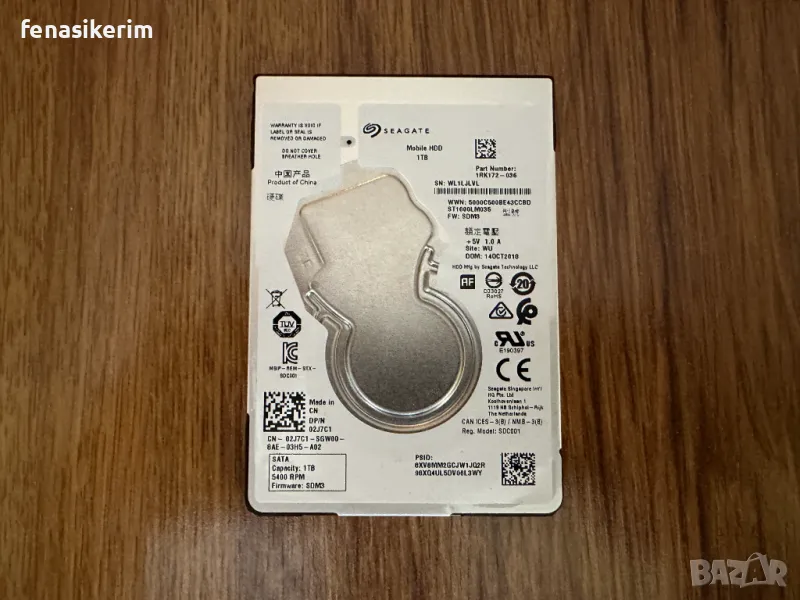 1000GB 1TB HDD Slim 7mm Твърд диск за лаптоп 2.5' Sata 3 Отличен без лоши сектори, снимка 1