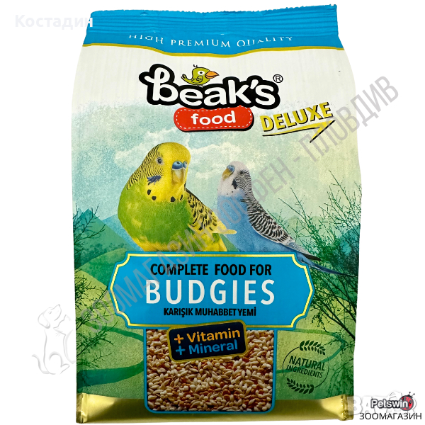 Пълноценна храна за Вълнист папагал - 400гр. - Deluxe Budgie - Beaks, снимка 1