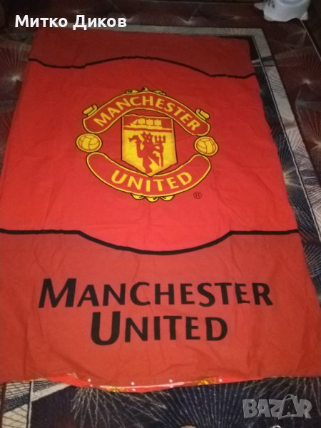 Манчестър Юнайтед Нов Спален комплект за одеяло 196х132см и калъфка за възглавница 90х70мм, снимка 1