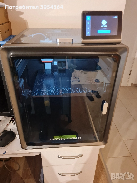Anycubic Kobra S1 – отлично състояние + много екстри!!!, снимка 1