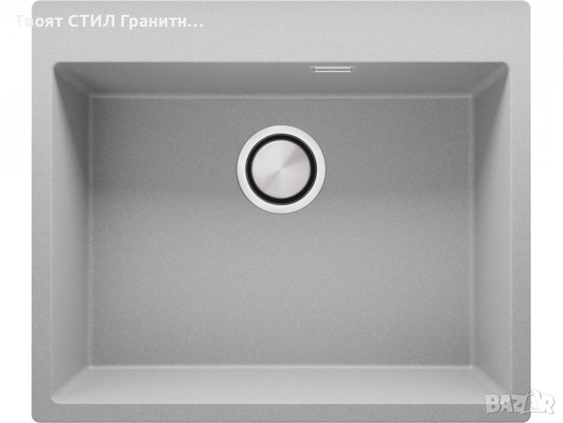 Кухненска Мивка от гранит  Осло XL 500 x 580 mm - Сив, снимка 1