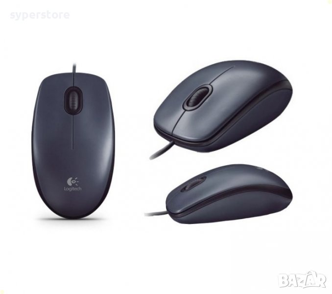 Мишка Оптична Logitech M90 Black USB 3 btn 910-001793 optical mouse, снимка 1