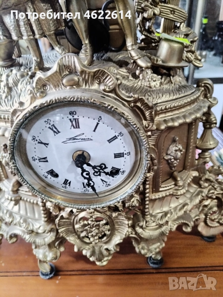 МНОГО КРАСИВ НАСТОЛЕН ЧАСОВНИК БРОНЗ , снимка 1