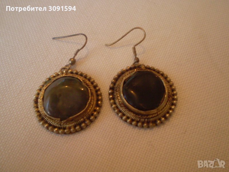 Възрожденски Обици със  Ахат, снимка 1