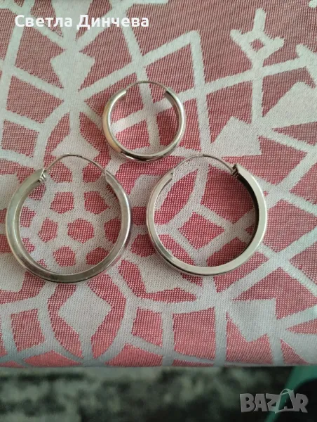 сребърни обеци, снимка 1