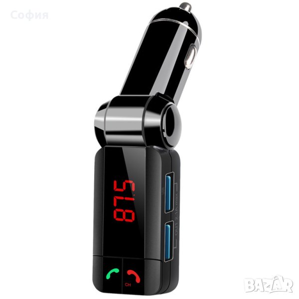 Bluetooth за кола (MP3player  FM предавател  зарядно USB и Bluetooth), снимка 1