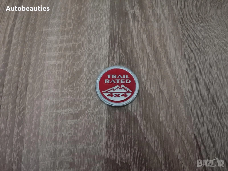 емблема червен кръг Trailrated за Jeep, снимка 1