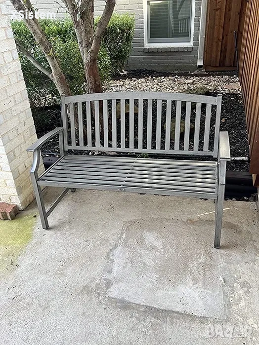 Градинска пейка и маса от алуминий и стомана, снимка 1