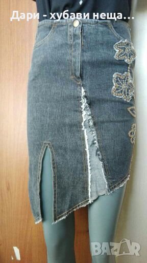 Дънкова пола с много интересен модел🍀❤XS,S,S/M❤🍀арт.4294, снимка 1