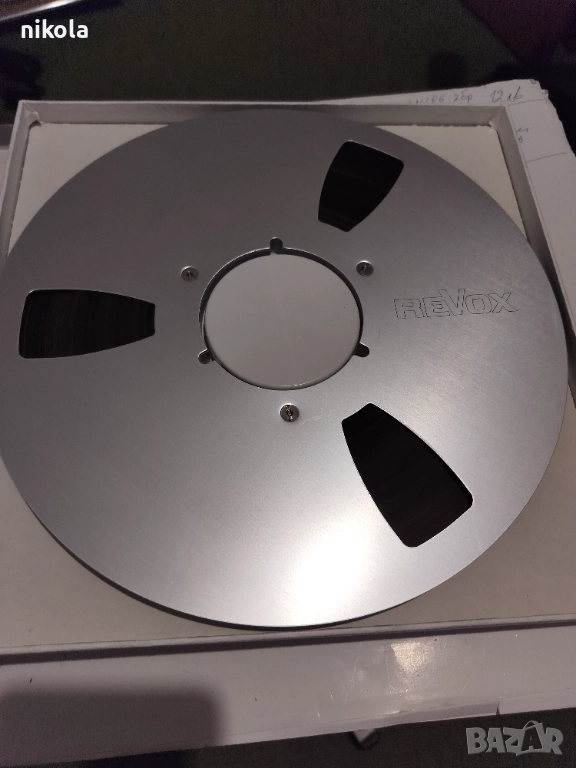 Метални ролки REVOX 26 см с лента  и кутия-85лв, снимка 1