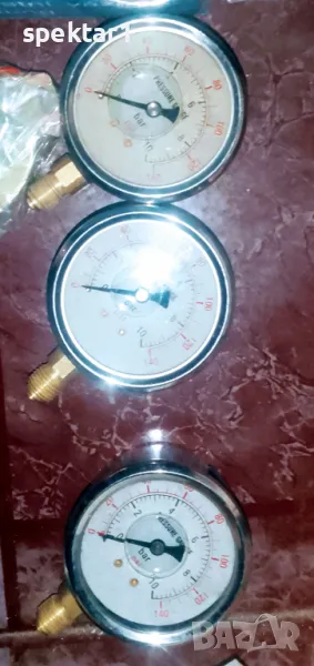 Глицеринови манометри  0÷10 атм. ликвидация, снимка 1