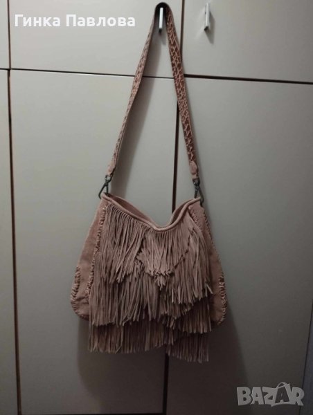 Zara-дамска чанта с ресни, снимка 1