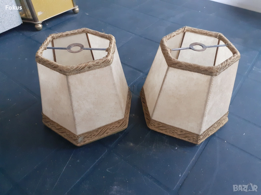 Стари плафони от естествена кожа лампа абажур полилей, снимка 1