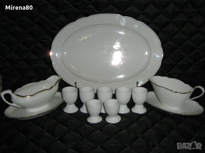Бял порцеланов сет Бавария, снимка 1