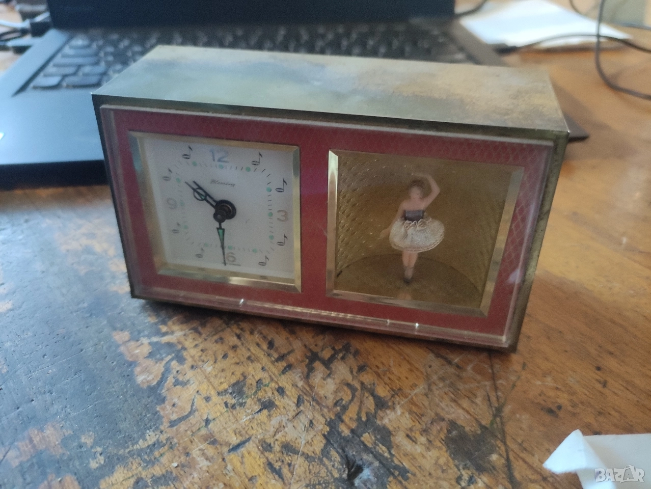 Ретро музикален часовник Blessing с балерина , снимка 1