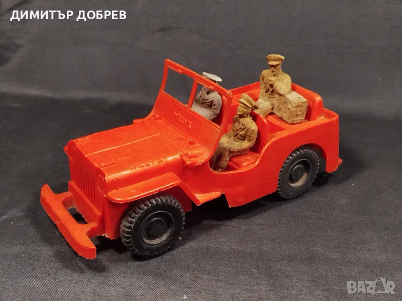 СТАРА РЕТРО ПЛАСТМАСОВА КОЛА ИГРАЧКА JEEP WILLYS, снимка 1