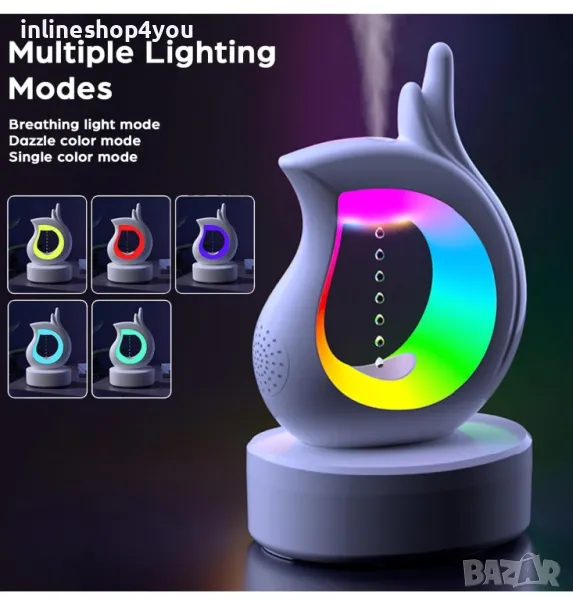 Преносим Bluetooth високоговорител Антигравитационен овлажнител за въздух, снимка 1