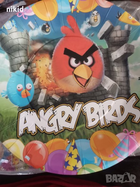 Angry Birds енгри бърдс 6 бр големи парти чинии чинийки, снимка 1