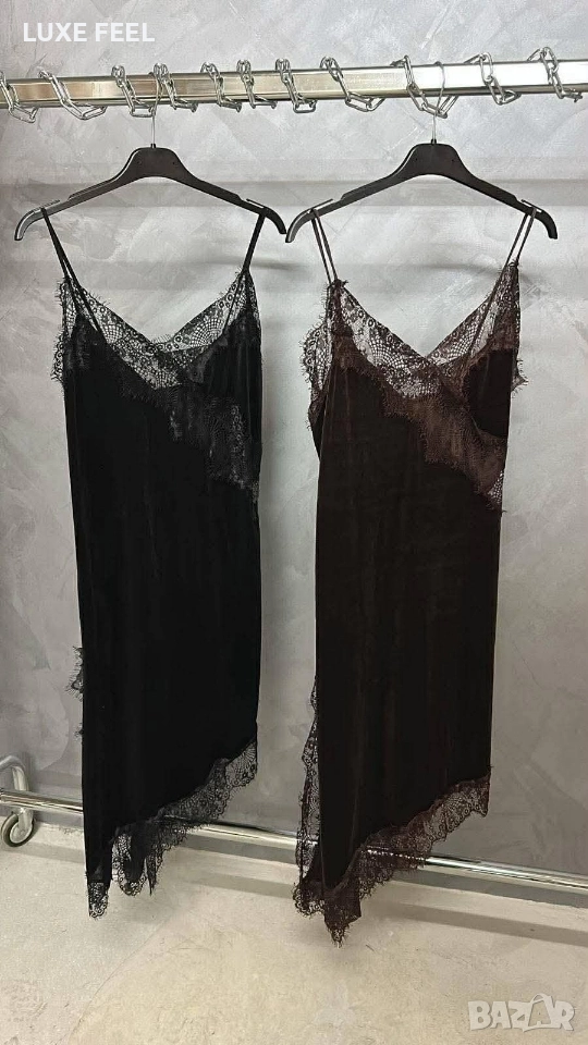 Дамска Рокля - Кадифе с Дантела  ⚜️, снимка 1