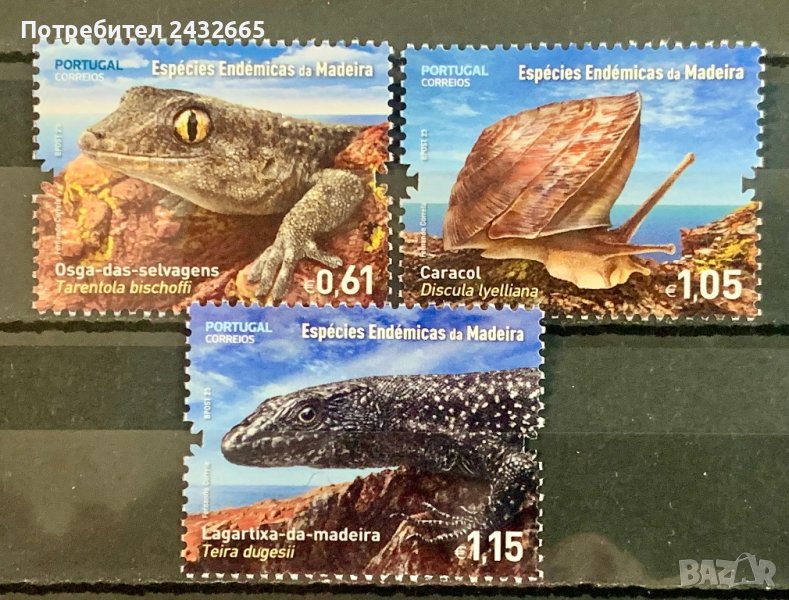 1945. Мадейра 2023 = “ Фауна. Ендемични видове от Мадейра.”, **, MNH, снимка 1