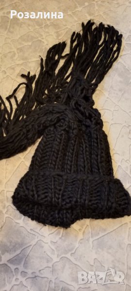 Плетена шапка с гооолеми ресни, снимка 1