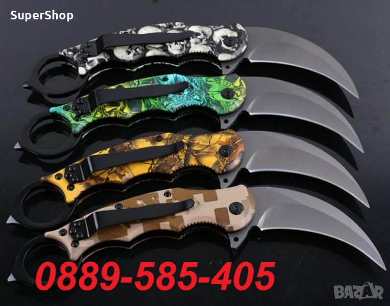 Уникален италянски сгъваем нож FOX KNIFE FA33 – KARAMBIT карамбит, снимка 1