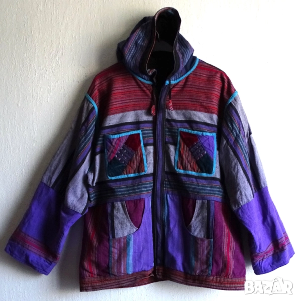 Хипи дамско яке с качулка XL, снимка 1