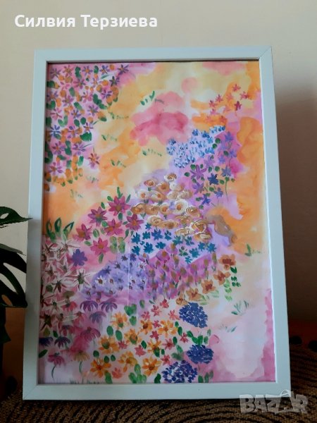 Картина "Цветоглед" акрилни бои, снимка 1