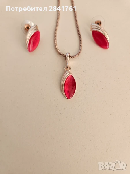 Комплект колие и обеци, снимка 1