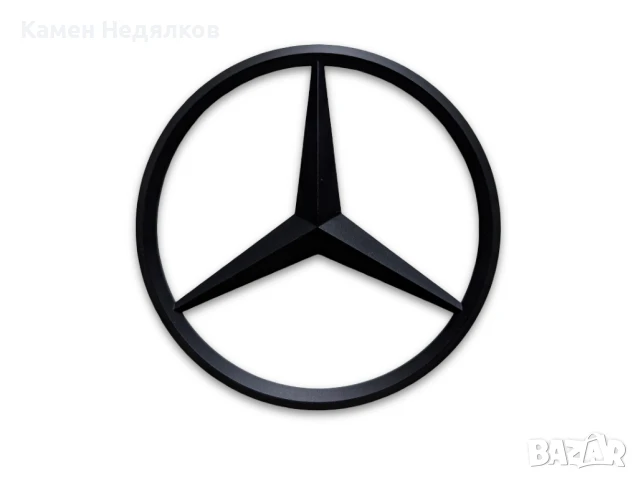 Черна/Хромирана Емблема Звезда за багажник Mercedes W204 - A2047580058, снимка 3 - Аксесоари и консумативи - 51311544